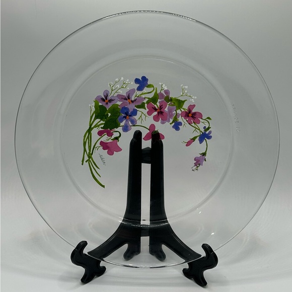 Vintage Avon Arcoroc France “Wild Violets” Salad Plates - Set of 6 - Picture 5 of 11